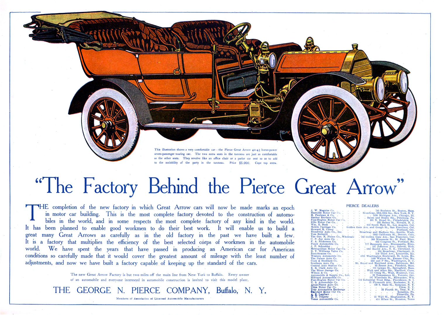 1905 Pierce-Arrow Auto Advertising